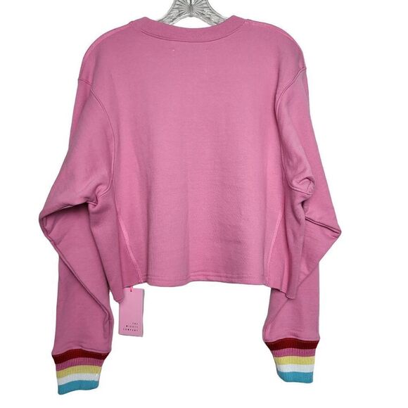 The Mighty Company The Sweatshirt Pink Rainbow Cuff Size S/M - Picture 13 of 15
